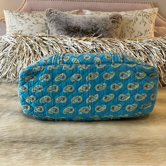 Vintage VERA BRADLEY Bermuda Blue 2005 Baby Bag Green Paisley Changing Pad Y2K - Picture 13 of 17